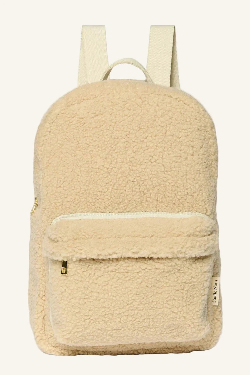 BAKPOKI STÓR - BEIGE MEÐ VASA