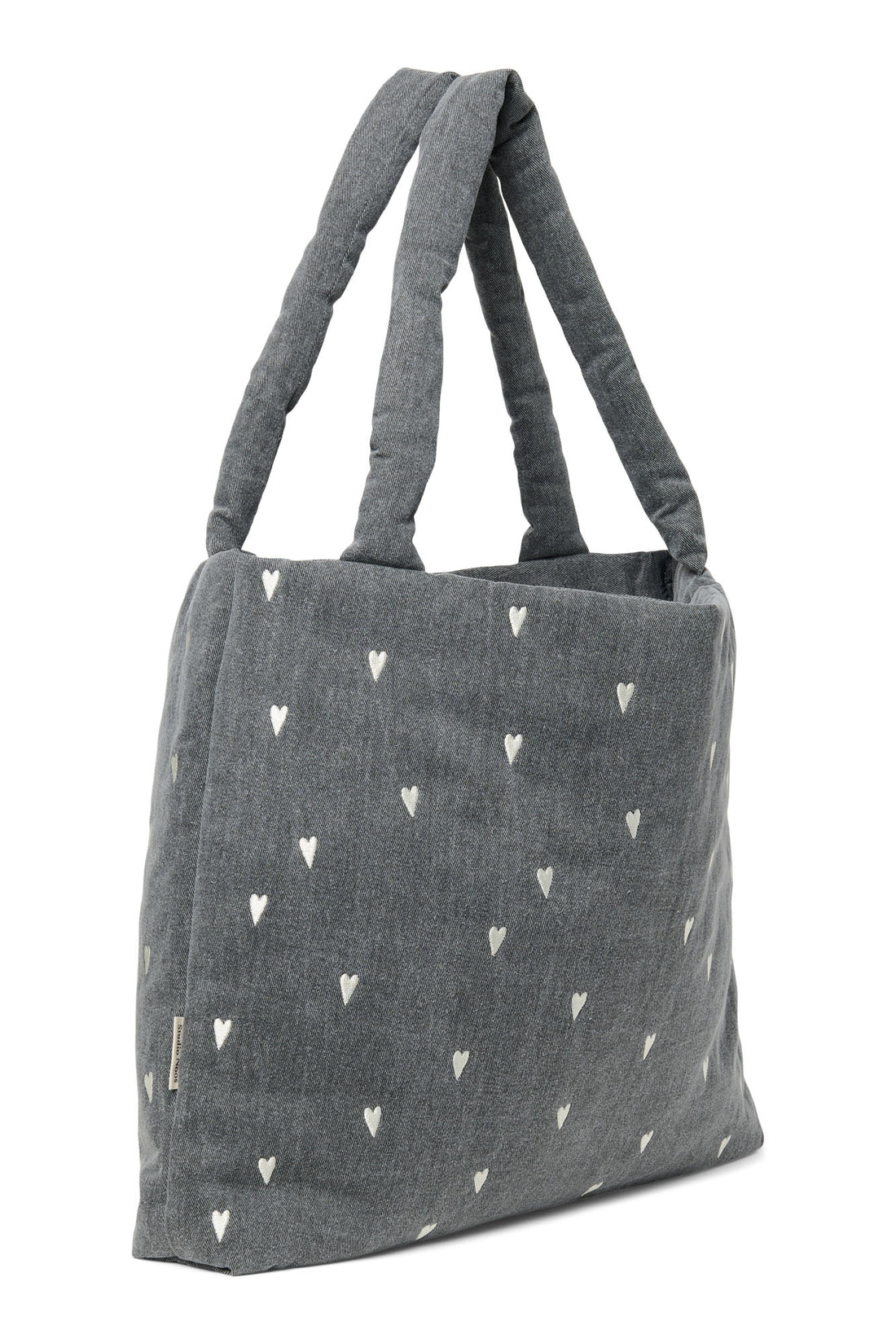 MÖMMUTASKA MEÐ HJÖRTUM - GREY DENIM