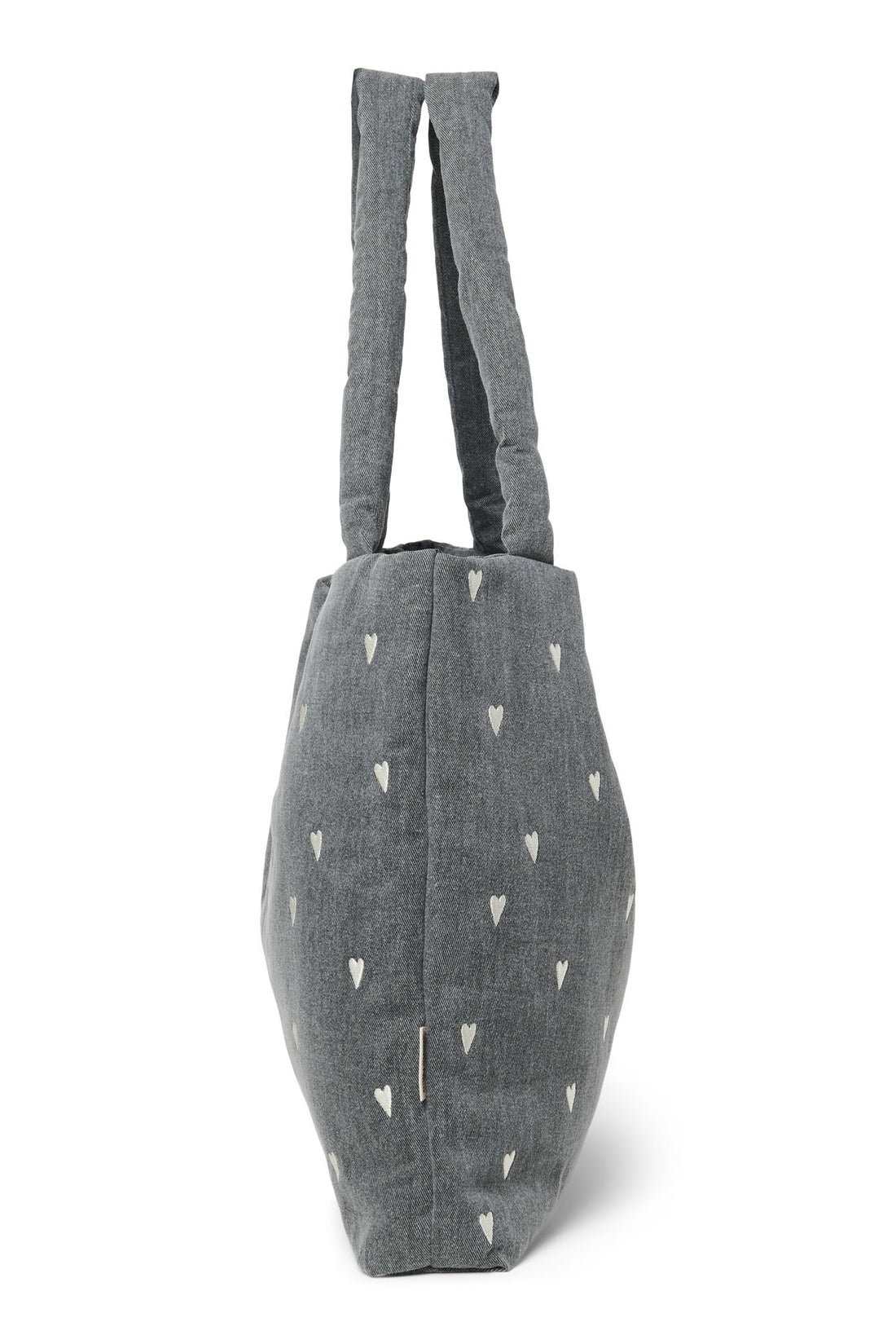 MÖMMUTASKA MEÐ HJÖRTUM - GREY DENIM