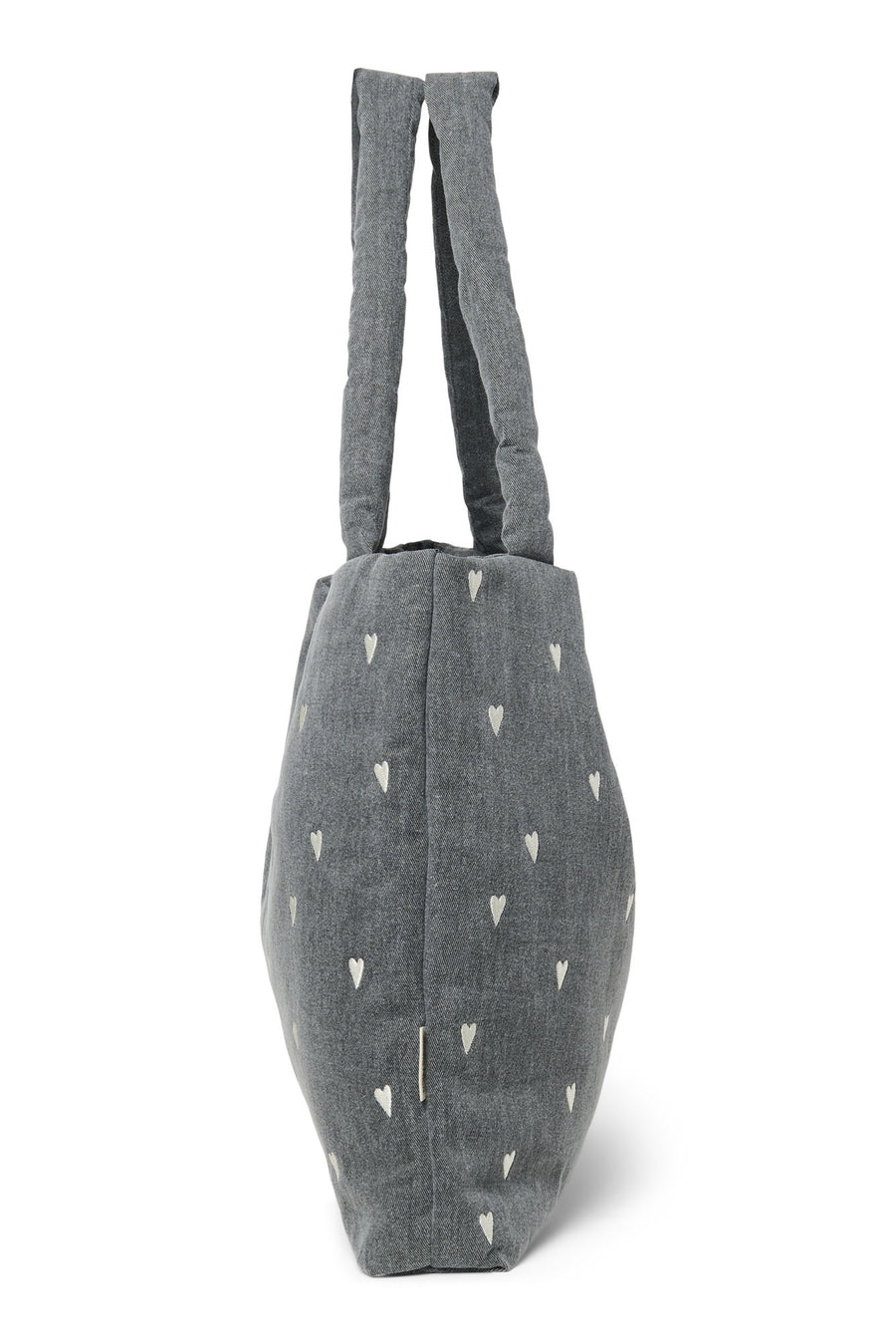 MÖMMUTASKA MEÐ HJÖRTUM - GREY DENIM