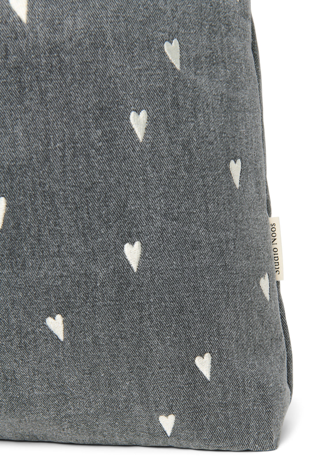 MÖMMUTASKA MEÐ HJÖRTUM - GREY DENIM